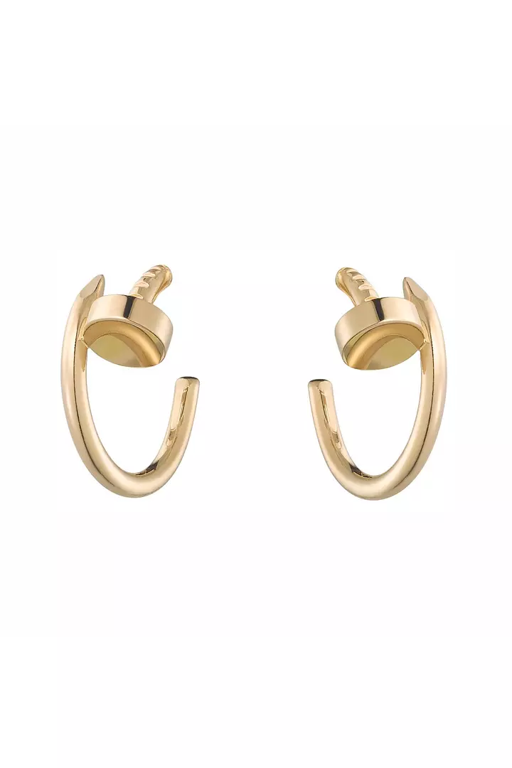 洗練ジュエリー【Cartier】Juste un Clou hoop earrings WG SM CRB8301236 - Juste un Clou earrings - White gold - Cartier